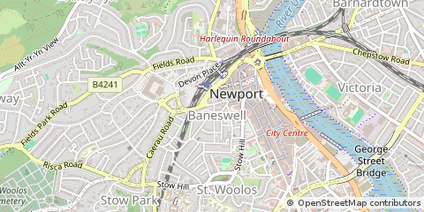 Map of Newport, Gwent