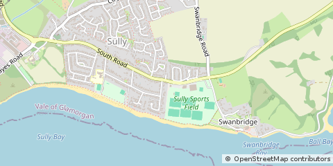 Map of Sully, South Glamorgan