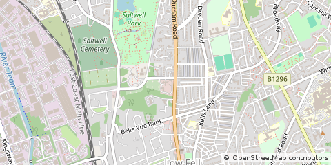 Map of Gateshead