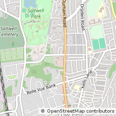 Map of Gateshead