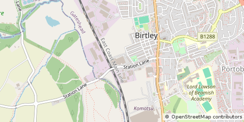 Map of Station Lane, Birtley, County Durham