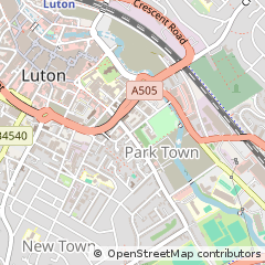 Map of Luton, Bedfordshire