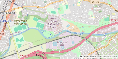Map of Stockport, Cheshire