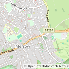 Map of Guildford, Surrey