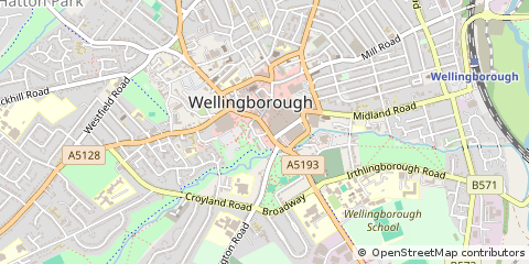 Map of Wellingborough, Northamptonshire