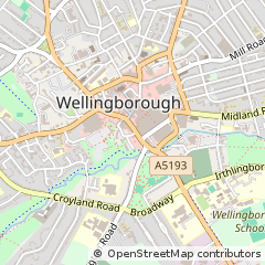 Map of Wellingborough, Northamptonshire