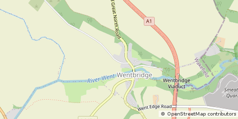 Map of Pontefract, West Yorkshire