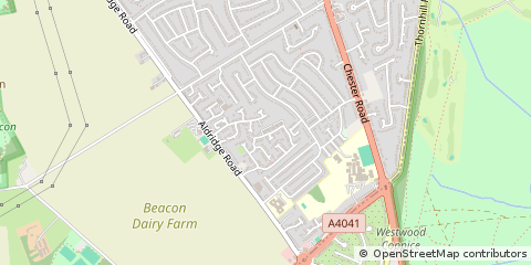 Map of Sutton Coldfield, Birmingham