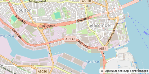Map of Birkenhead, Merseyside