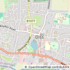Map of Diss, Norfolk