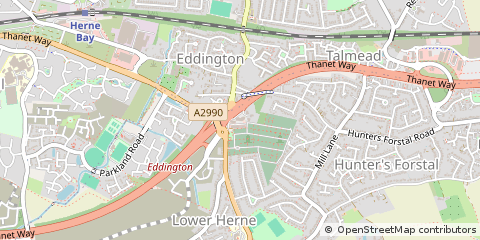 Map of Herne BAY, Kent
