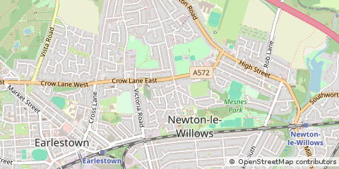 Map of Newton-LE-Willows