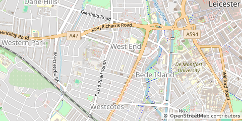 Map of Leicester