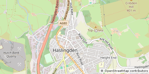 Map of Rossendale, Lancashire