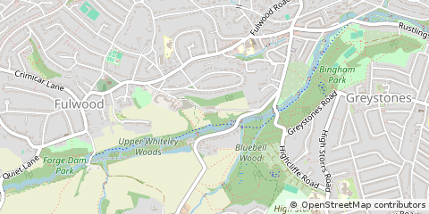 Map of Sheffield, South Yorkshire
