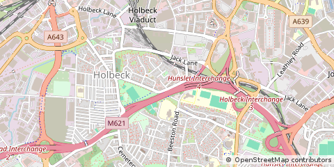 Map of Leeds, West Yorkshire