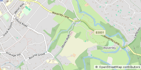 Map of Farnham, Surrey