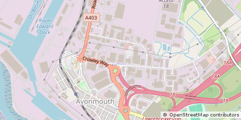 Map of Avonmouth, Bristol