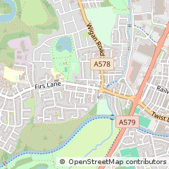 Map of Leigh, Lancashire