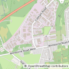 Map of Wimborne, Dorset