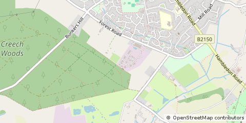 Map of Denmead, Hampshire