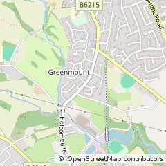 Map of Bury, Lancashire