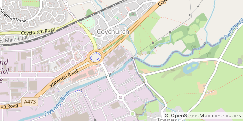 Map of Bridgend