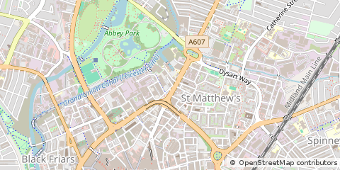 Map of Leicester, Leicestershire