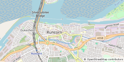 Map of Runcorn, Cheshire