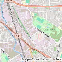 Map of Wolverhampton, West Midlands