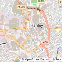 Map of Hanley, Stoke-on-Trent