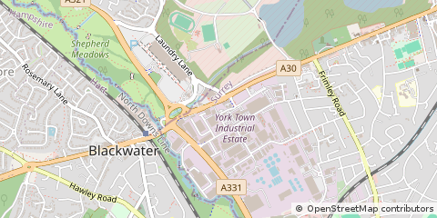 Map of Camberley, Surrey