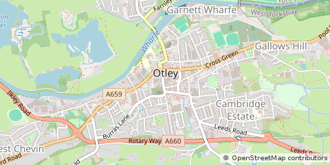 Map of Otley, West Yorkshire