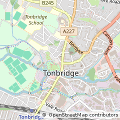 Map of Tonbridge, Kent