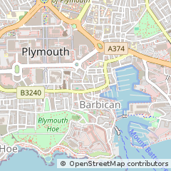 Map of Plymouth, Devon