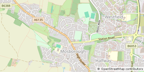 Map of Sheffield, South Yorkshire