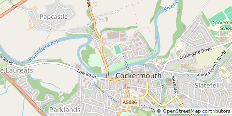 Map of Cockermouth, Cumbria