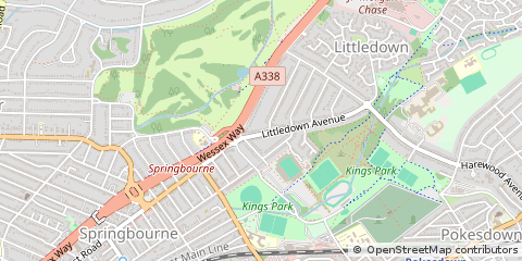 Map of Bournemouth, Hants