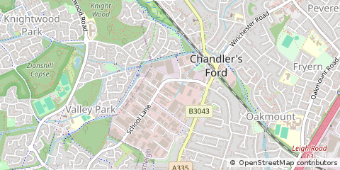 Map of Eastleigh, Hampshire