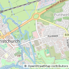 Map of Christchurch, Dorset
