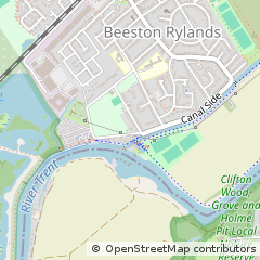 Map of Beeston Rylands, Nottingham