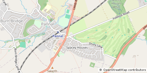Map of Pannal, NR Harrogate