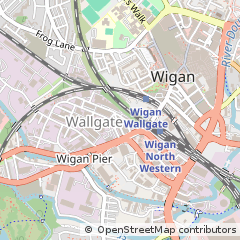 Map of Wigan, Lancashire