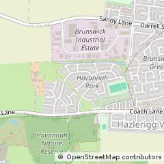 Map of Hazlerigg, Tyne & Wear