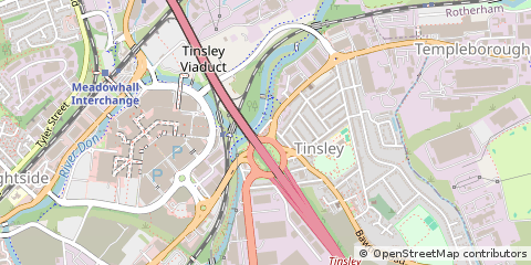 Map of Sheffield, South Yorkshire