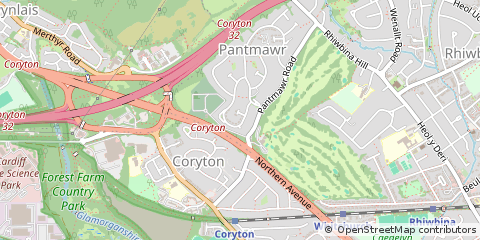 Map of Cardiff, Gwent