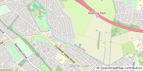 Map of Liverpool, Merseyside