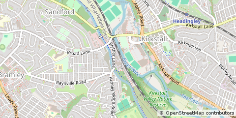Map of Leeds, West Yorkshire