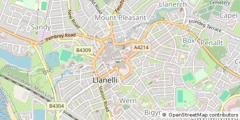 Map of Llanelli