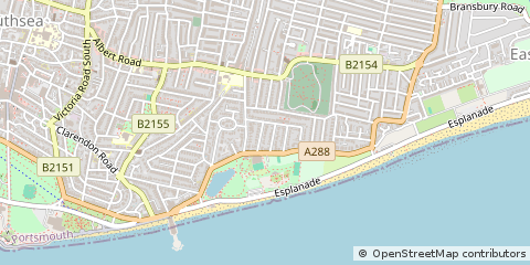 Map of Southsea, Hampshire